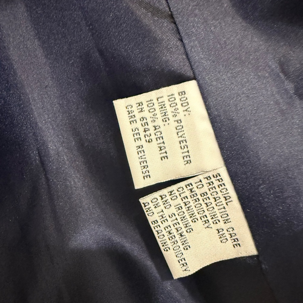 💥HP 💥 DVC Women's Navy Blazer with Fur Accents size 14 - Picture 6 of 10